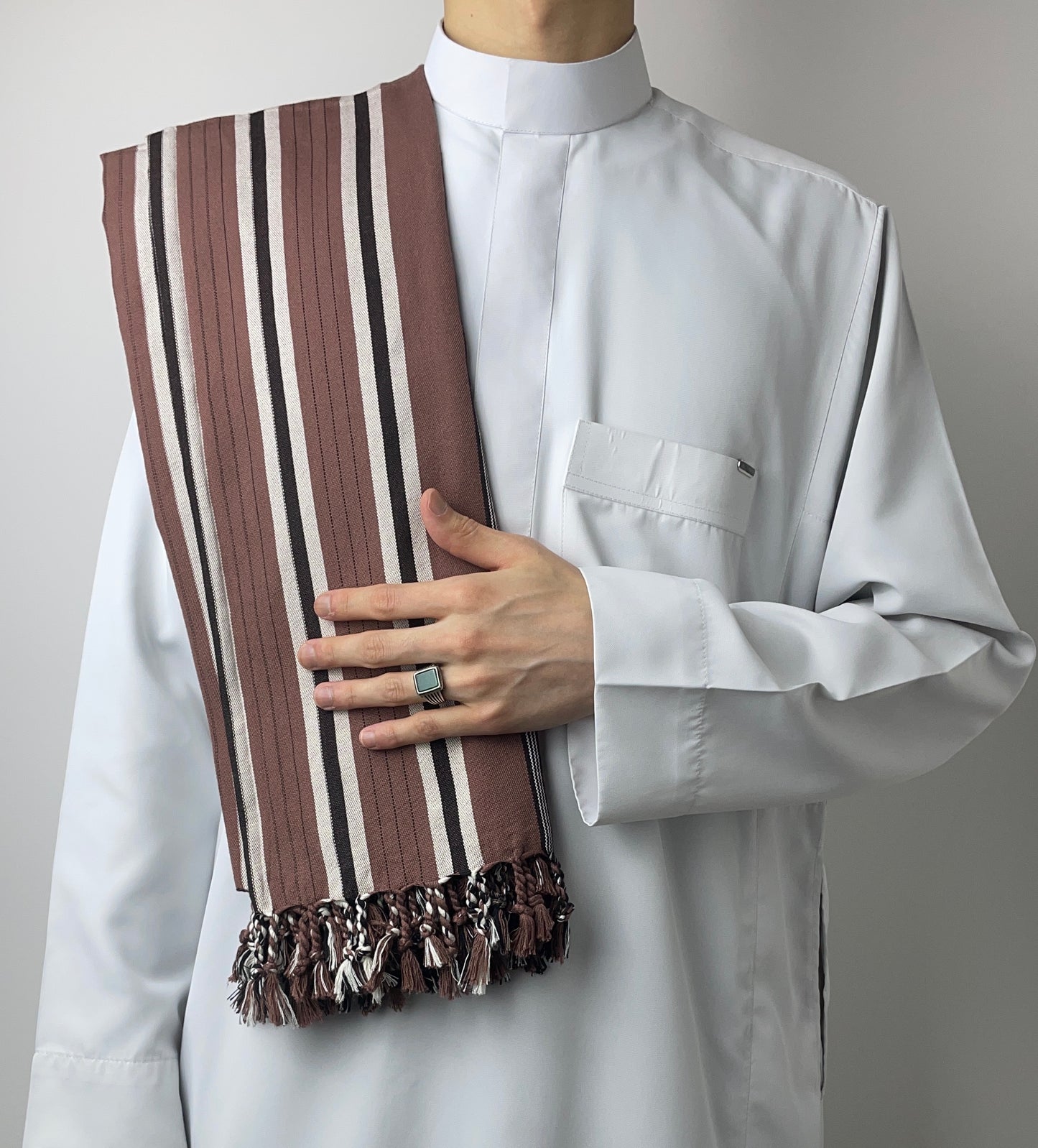 Yemeni Shawl in Sidr Sunset Red