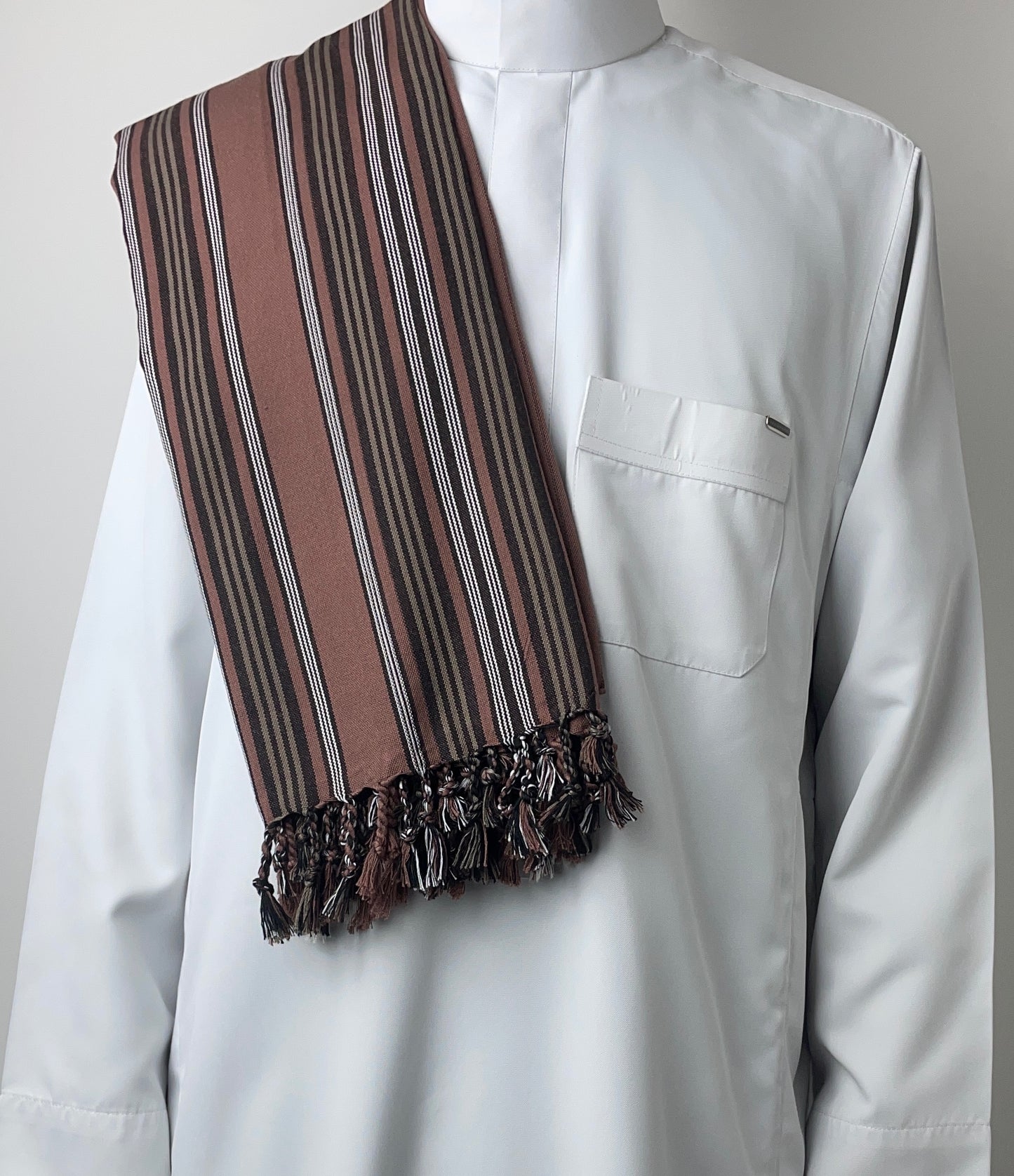 Yemeni Shawl in Sidr Sunset Red