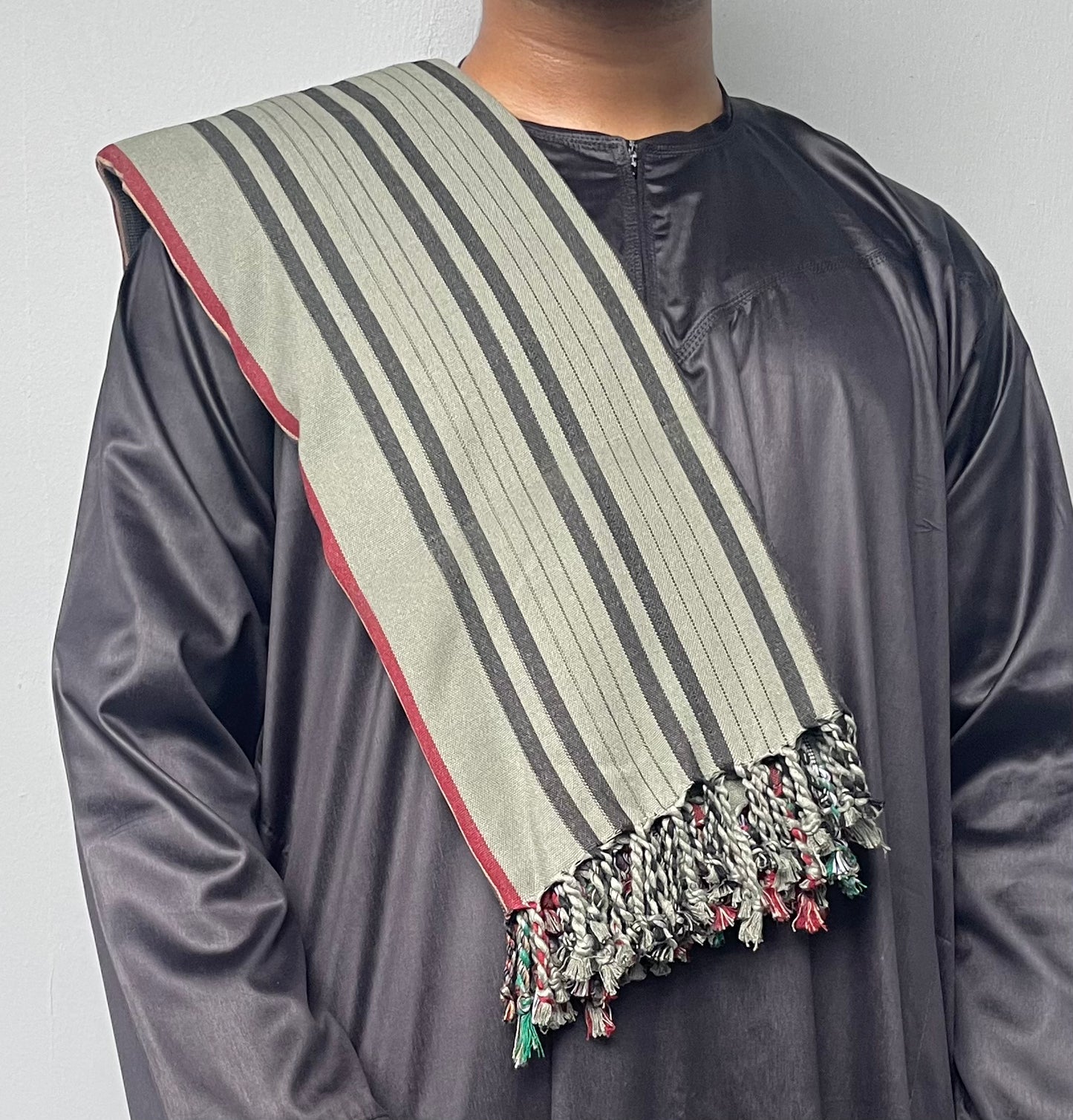 Yemeni Shawl in Oasis Olive Green
