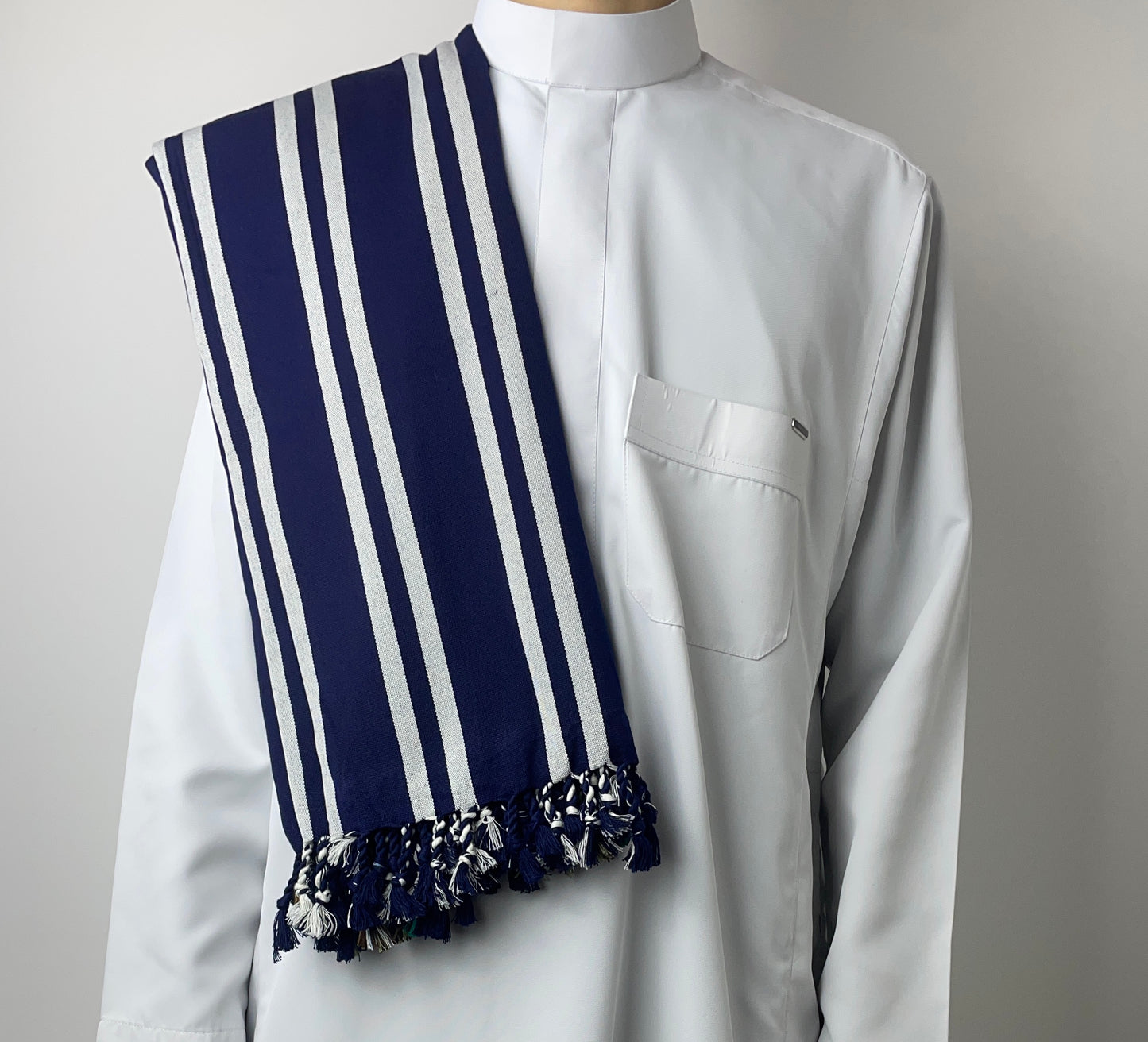 Yemeni Shawl in Wadi Rain Blue