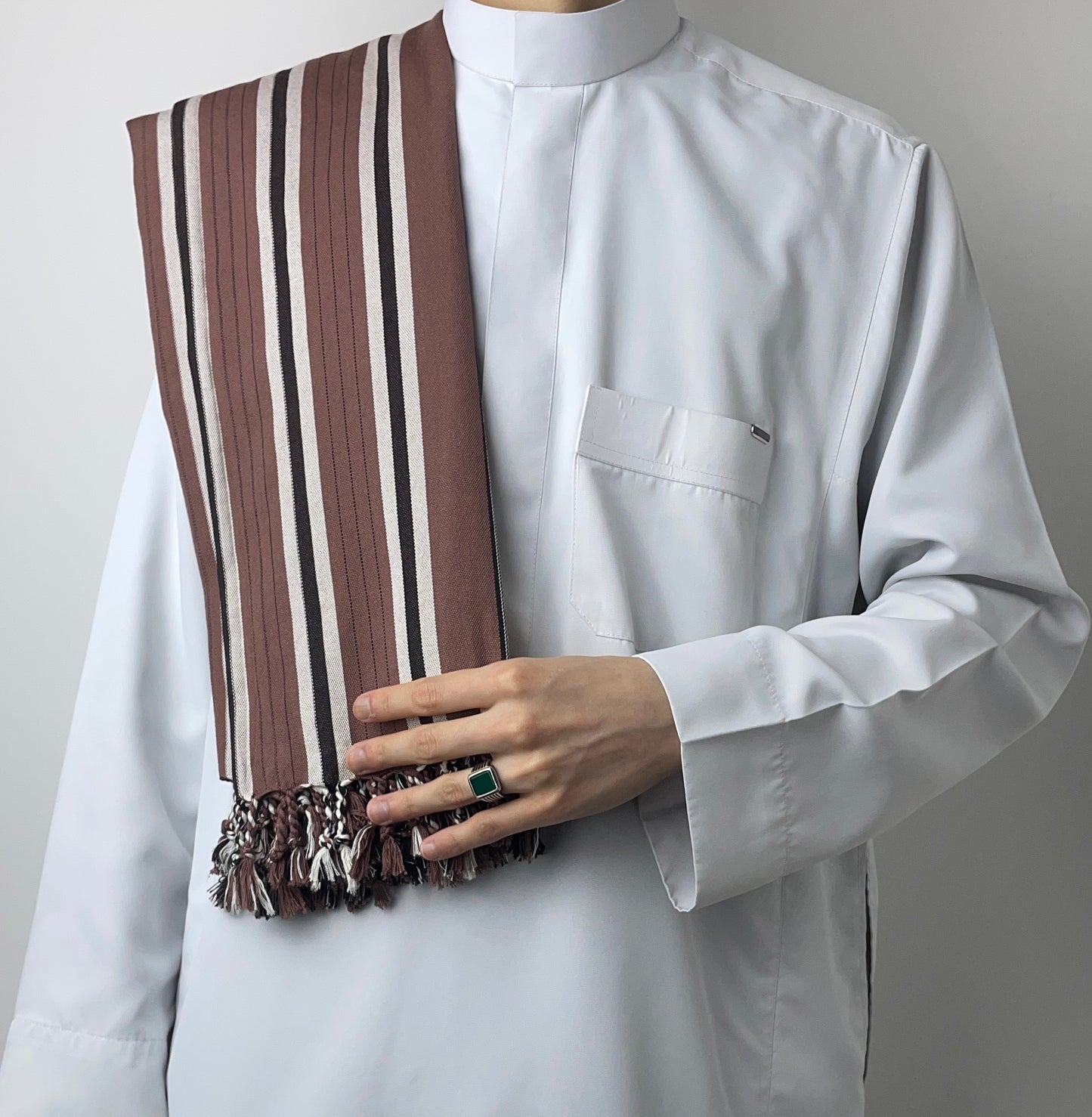 Yemeni Shawl in Sidr Sunset Red
