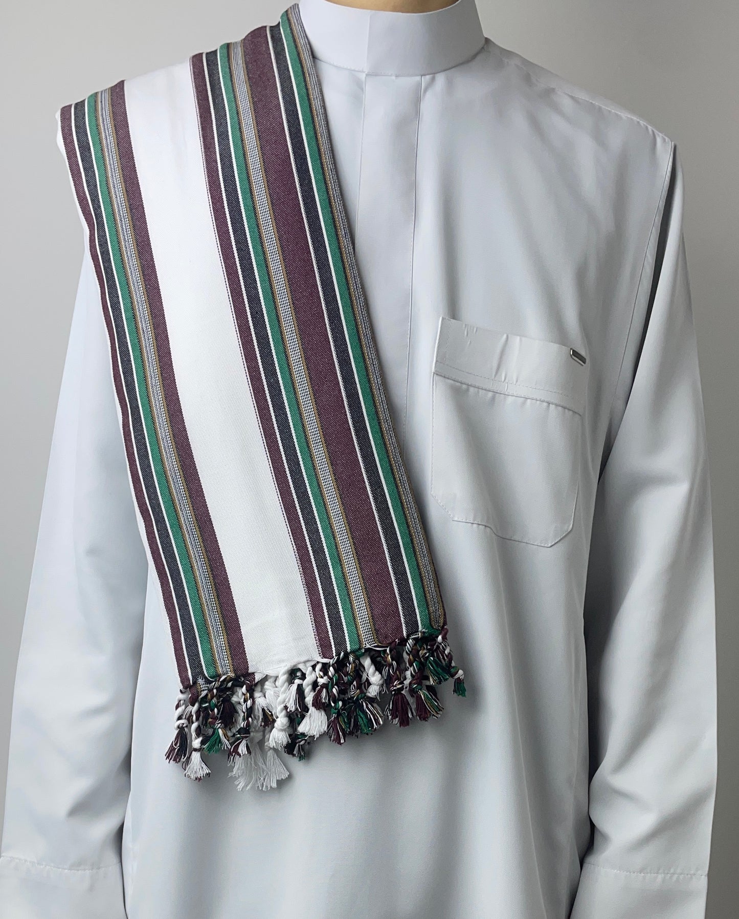 Yemeni Shawl in Salt of Aden White