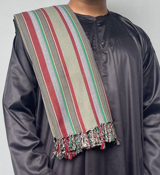 Yemeni Shawl in Oasis Olive Green