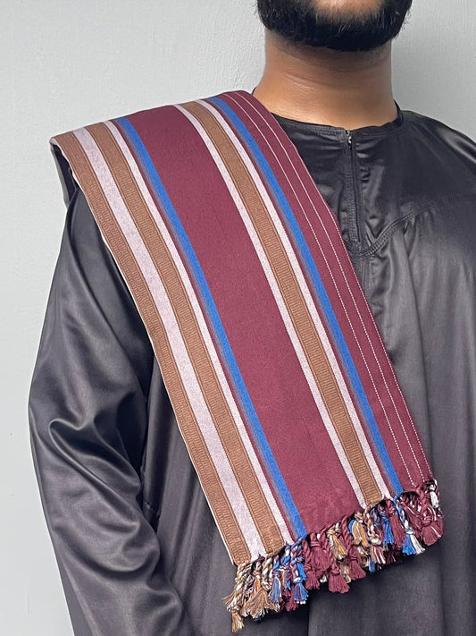 Yemeni Shawl in Spice Market Red