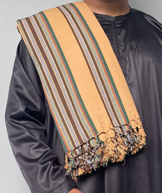 Yemeni Shawl in Golden Souk Beige