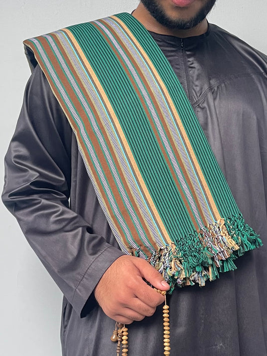 Yemeni Shawl in Emerald Orchard Green