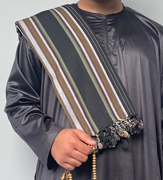 Yemeni Shawl in Calm of the Night Black