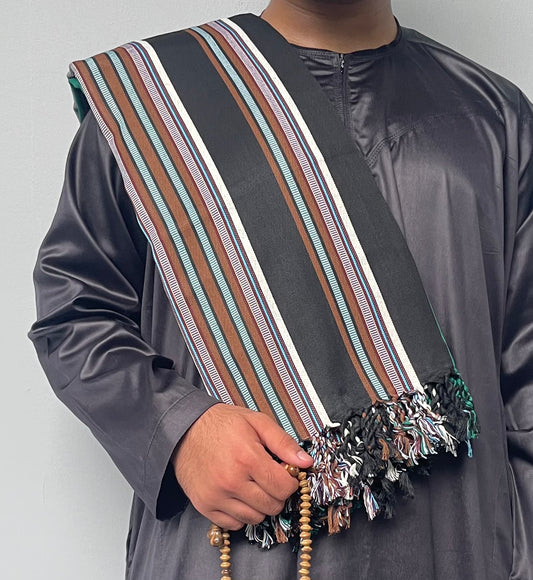 Yemeni Shawl in Bliss of the Valley Black