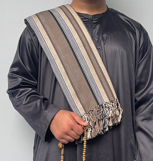 Yemeni Shawl in Desert Earth Brown