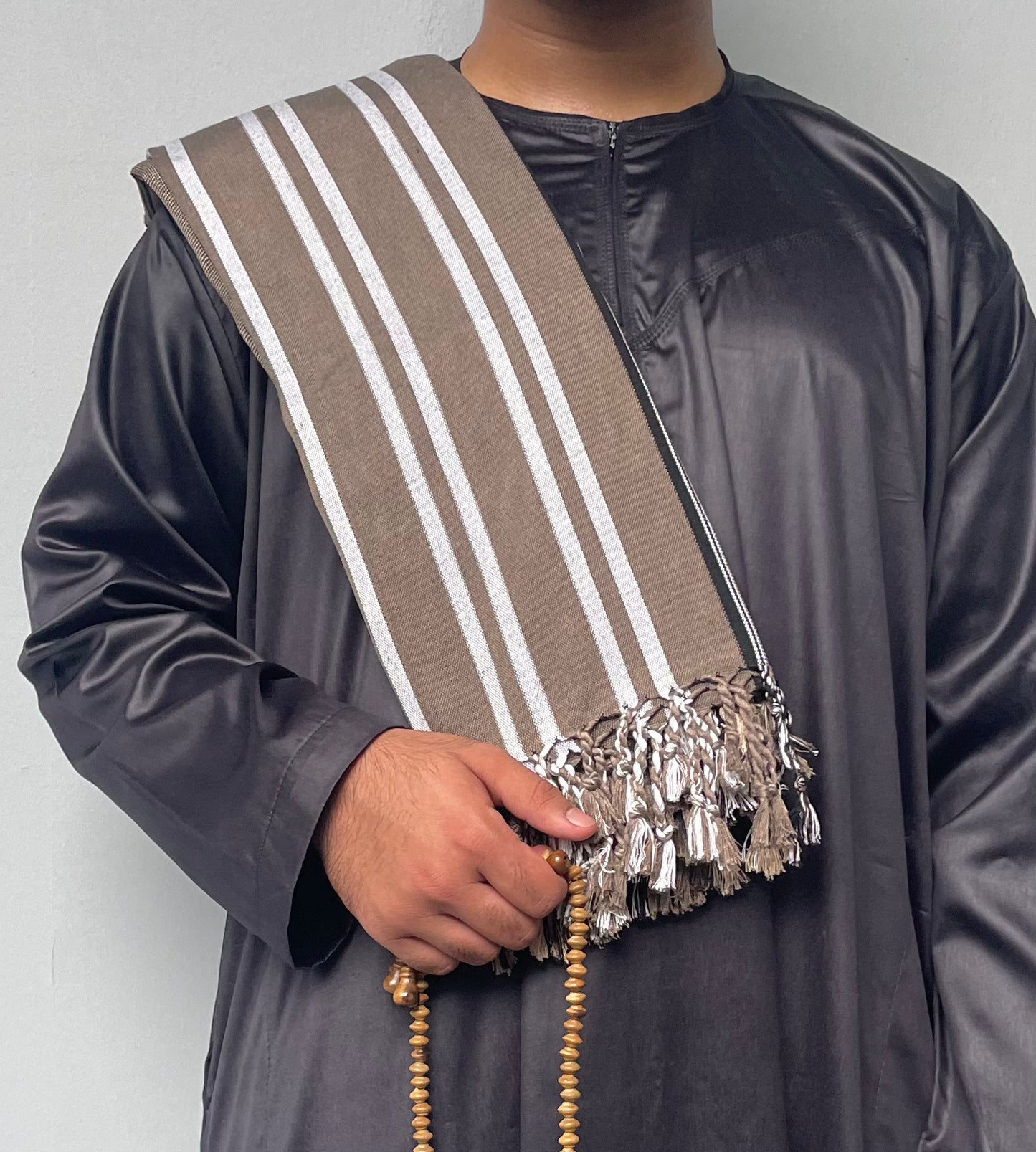 Yemeni Shawl in Desert Earth Brown