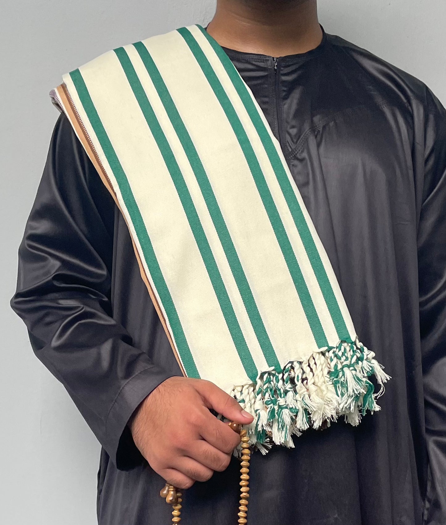 Yemeni Shawl in Garden and Earth White