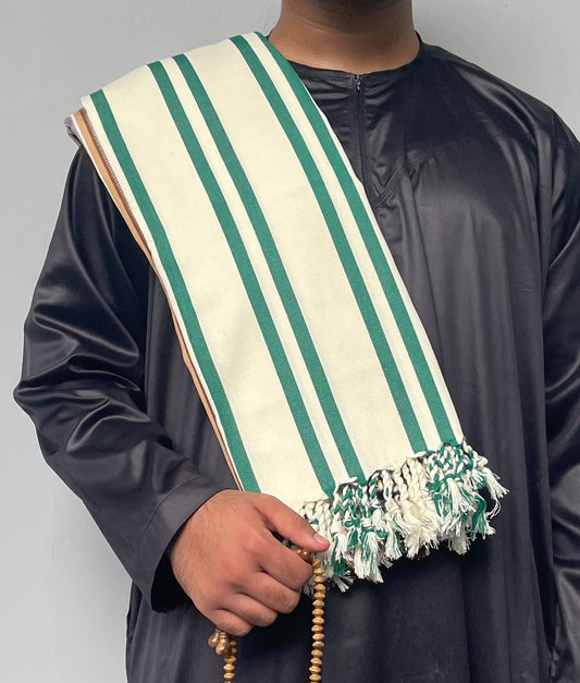 Yemeni Shawl in Garden and Earth White