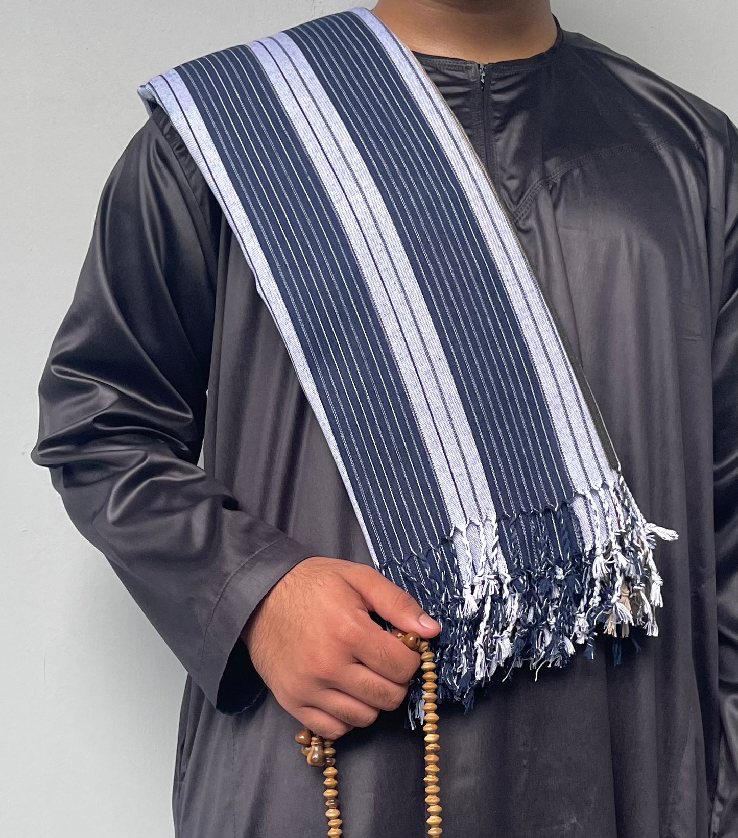 Yemeni Shawl in Mirror Blue