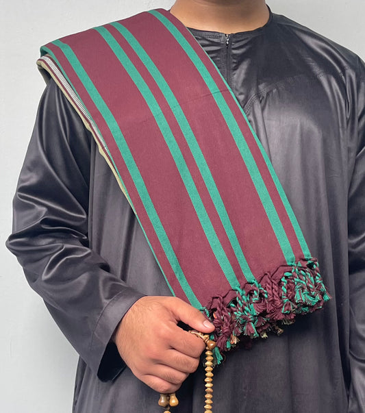 Yemeni Shawl in Heart of Rose Red