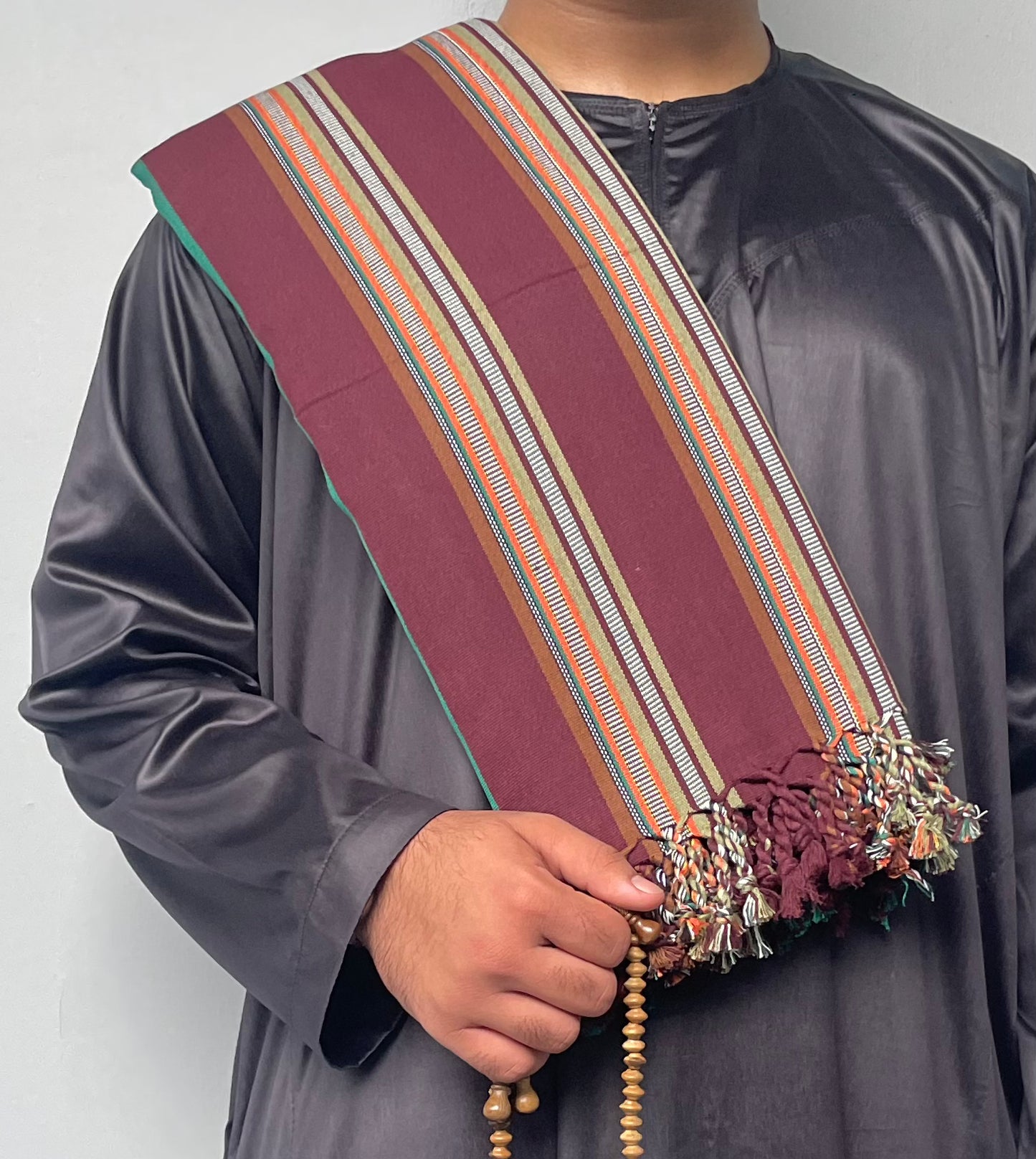 Yemeni Shawl in Heart of Rose Red