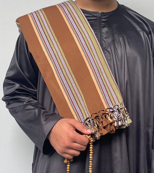 Yemeni Shawl in Secrets of the Sands Brown